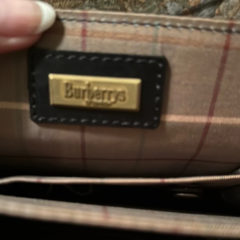 Burberry Satchel Black Vintage Bag Shoulder Bag Rare